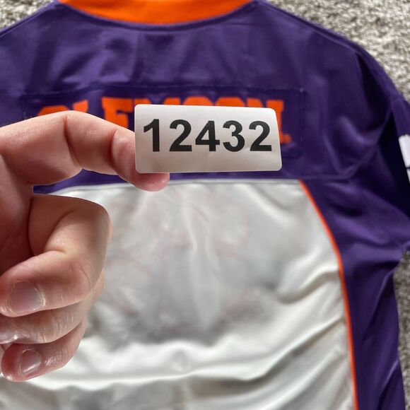 Vintage 90s Clemson Tigers Jersey Youth Extra Large Starter Embroidered Y2K Boys - Picture 15 of 15